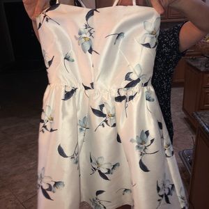 Mini floral white occasion/homecoming dress